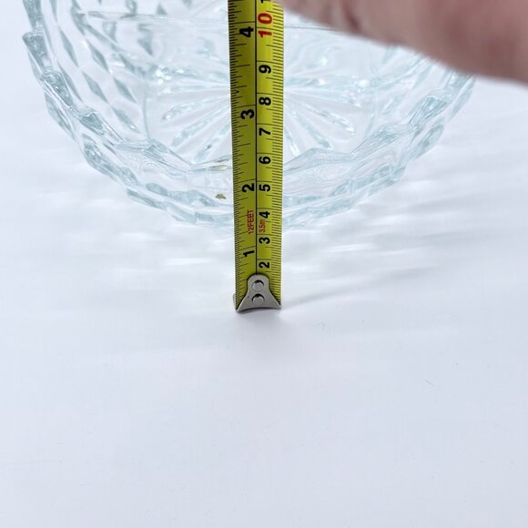 Vintage Fostoria Glass American Clear 2056 Divided Oval Serving Bowl Cubist - Picture 9 of 9